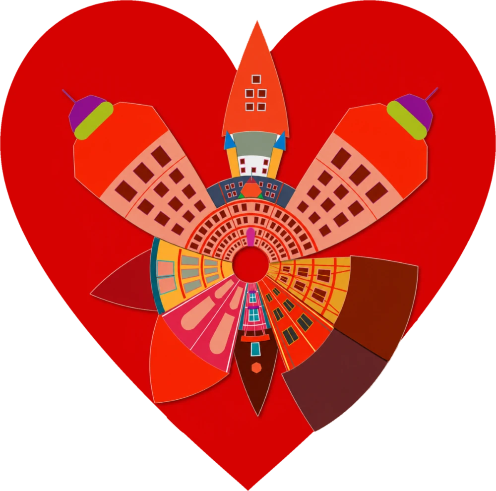 Casitas blooming into a heart